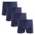 Kit 4 Cueca Boxer Masculina Microfibra Sem Costura Zee Rucci Premium Azul, Marinho