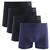 Kit 4 Cueca Boxer Masculina Microfibra Sem Costura Zee Rucci Premium 3 preto, 1 marinho