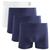 Kit 4 Cueca Boxer Masculina Zee rucci Microfibra Poliamida Original 1 branco, 3 marinho