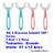 Kit 4 Escovas Dentes Infantil 360 Forma U Criança 2-12 Anos 2 azul, 2 rosa grande 06 a 12 anos