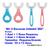 Kit 4 Escovas Dentes Infantil 360 Forma U Criança 2-12 Anos 1 azul, 1 rosa peq, 1 azul, 1 rosa gde