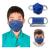 Kit 4 Máscaras Infantil Tecido Dupla Proteção Com Clipe Nasal Azul