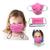 Kit 4 Máscaras Infantil Tecido Dupla Proteção Com Clipe Nasal Rosa