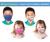 Kit 4 Máscaras Infantil Tecido Dupla Proteção Com Clipe Nasal Azul + Docinho + London + Rosa