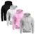 Kit 4 Moletons Liso Basico Blusa De Frio Canguru Confortavel Inverno Preto, Branco, Rosa, Cinza