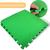 Kit 4 Placas Tapete Infantil EVA Estilo Piso Tatame 50x50cm 10mm (1 m²) Emborrachado Crianças Bebes Exercícios c/ Encaixe + Bordas Acabamento Verde bandeira