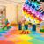 Kit 4 Placas Tapete Infantil EVA Estilo Piso Tatame 50x50cm 10mm (1 m²) Emborrachado Crianças Bebes Exercícios c/ Encaixe + Bordas Acabamento Colorido