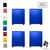 Kit 4 puff quadrado banqueta cubo sala de jogos/estar quarto Azul