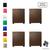 Kit 4 Puffs Quadrado Banqueta Decorativo Cubo Banquinho Sala Marrom