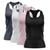 Kit 4 Regatas Nadador Feminina Blusa Dry Academia Camiseta Camisa Treino Branco, Marinho