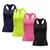 Kit 4 Regatas Nadador Feminina Good Look Dry Fit Proteção Solar UV Fitness Academia Treino Blusinha Confortável Rosa, Azul