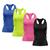 Kit 4 Regatas Nadador Feminina Good Look Dry Fit Proteção Solar UV Fitness Academia Treino Blusinha Confortável Amarelo, Azul