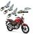 Kit 4 Setas Stallion para Moto Honda CG 160 Titan SE 2001 2002 2003 2004 2005 2006 -2016 2017 2018 2019 2020 10 C Caveira