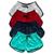 Kit 4 Shorts Feminino Tactel Liso Praia Piscina Verão Branco, Vermelho, Azul marinho, Verde água