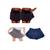 Kit 4 shorts saia infantil juvenil menina cintura alta básico liso uniforme dia a dia passeio 2 pretos, Cinza, Azul