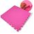 Kit 4 Tapete Infantil EVA Estilo Tatame de 50x50x1cm com Área Total de 1m² Diversas Cores para Bebê Criança Emborrachado Quarto Engatinhar Brinquedo Rosa pink