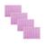 Kit 4 Tapetes de Banheiro Antiderrapante Bolinha Microfibra Macio 40x60cm Rosa