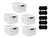 Kit 5 Caixas/Cesto Organizador Rattan Multiuso + Etiquetas Branco
