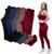 Kit 5 Calça Ginástica Legging Suplex Fitness Preto, Rosê, Marsala, Azul, Cinza