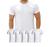 Kit 5 Camisetas Básicas Masculina Branca T-shirt 100% Algodão 30.1 Branco