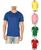 Kit 5 Camisetas Lisas Masculina 100% Poliéster - Cores Variadas Colorido