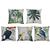 Kit 5 Capas Almofadas Linho Aves Tucano Arara Natureza 45x45 Kit 4