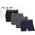 Kit 5 Cuecas Boxer Polo Wear Microfibra Sem Costura Premium 1branco, 1preto, 2chumbo, 1marinho