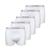 Kit 5 Cuecas Boxers Infantil Box Algodão Cotton Conforto Branco