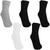 Kit 5 Meias Esportiva Cano Alto Masculina Cores 38/43 - Advance 3preto1cinza1branco