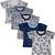 Kit 5 Pçs Camiseta Infantil Bichos Bebe 100% Algodão Menina Menino