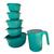 Kit 5 Potes Bowl + 1 Jarra 1,8L Aptos Para Freezer, Micro-ondas e Lava-louças TIFFANY