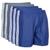 Kit 5 Shorts Futebol Masculino Plus Size Cós Elástico Faixa Azul escuro, Chumbo