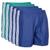 Kit 5 Shorts Futebol Masculino Plus Size Cós Elástico Faixa Azul escuro, Verde água