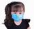 KIT 50 unidades Máscara descartável INFANTIL tripla camada com clipe nasal.  Azul