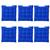 Kit 6 Almofada Assento Cadeira Futton Futon 40x40cm Varias Cores  Azul Royal