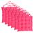 Kit 6 Almofadas 40x40cm Acento Encosto Cadeira Oxford Macia Rosa Pink