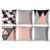 Kit 6 almofadas Cheias 40cm x 40cm Decorativas Estampadas Digital Coloridas Sala Sofá Quarto Geo Rosa