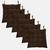 Kit 6 Almofadas Decorativa Futon Assento De Cadeira Sofa Pallet Banco Cheia Confortavel Macio C/ Fitas De Amarrar 40x40CM MARROM-6PC