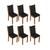 Kit 6 Cadeiras de Jantar 4291 Madesa Rustic/Preto Rustic/Preto