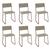Kit 6 Cadeiras de Jantar Estofadas Angra - Cobre e Bege MARROM