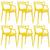 Kit 6 cadeiras design jantar cozinha Masters Allegra Amarelo