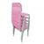 Kit 6 cadeiras escolar infantil lg flex empilhavel t2 Rosa