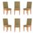 KIT 6 Cadeiras Estofadas Reforçadas para Mesa de Jantar Capuccino