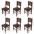 Kit 6 Cadeiras Fixas Laguna Imbuia em Madeira Maciça Estofadas Marrom para Restaurantes MARROM