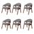 Kit 6 Cadeiras Liz para Sala de Jantar Pés Madeira material sintético Preto e Boucle Cinza CINZA
