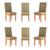 KIT 6 Cadeiras Reforçadas para Mesa de Jantar Balaqui Decor Capuccino