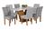 Kit 6 Capas de Cadeira de Jantar mista esmtampada Luxo Decoração Elegante zebra/branco
