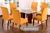 Kit 6 capas de cadeira jantar cozinha com elástico Amarelo