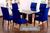 Kit 6 capas de cadeira jantar cozinha com elástico Azul Royal
