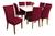 Kit 6 Capas de Cadeiras Sala de Jantar Em Malha Lavável 100% Poliéster C/ Elástico Várias Cores Vinho